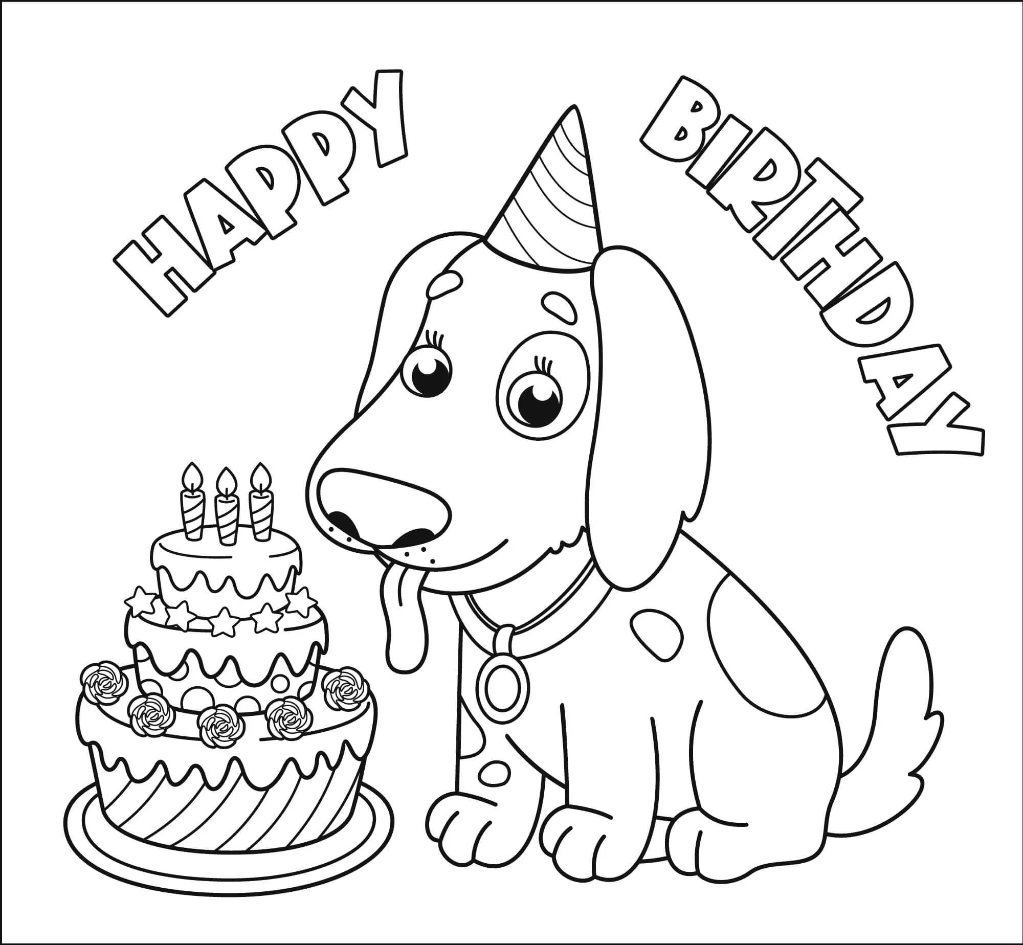 Smiling birthday girl 10 years old coloring page