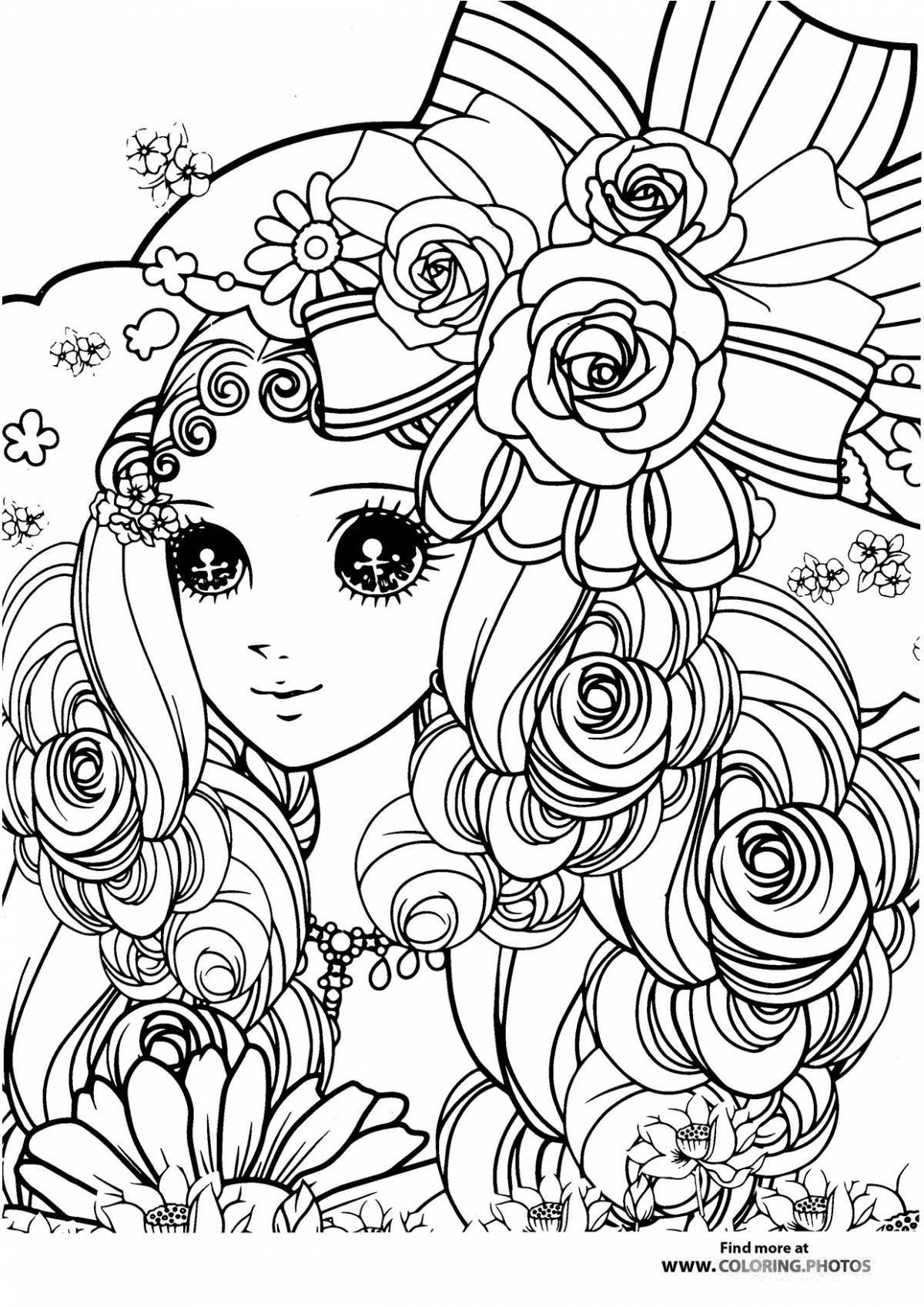 Fairytale coloring book for girls