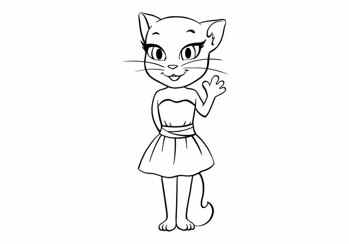 Animated coloring book talking tom and angela