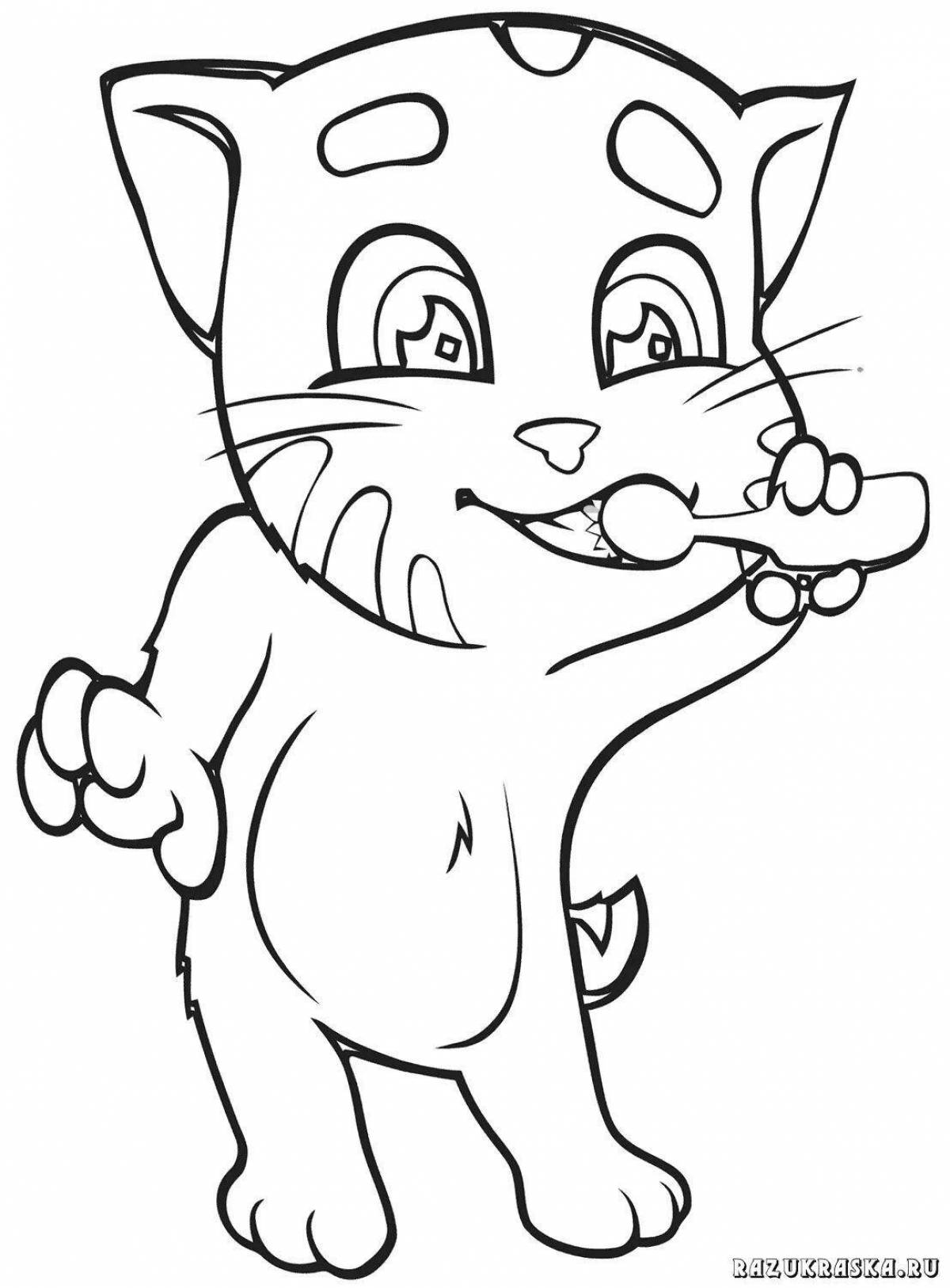 Color frenzy coloring page talking tom and angela
