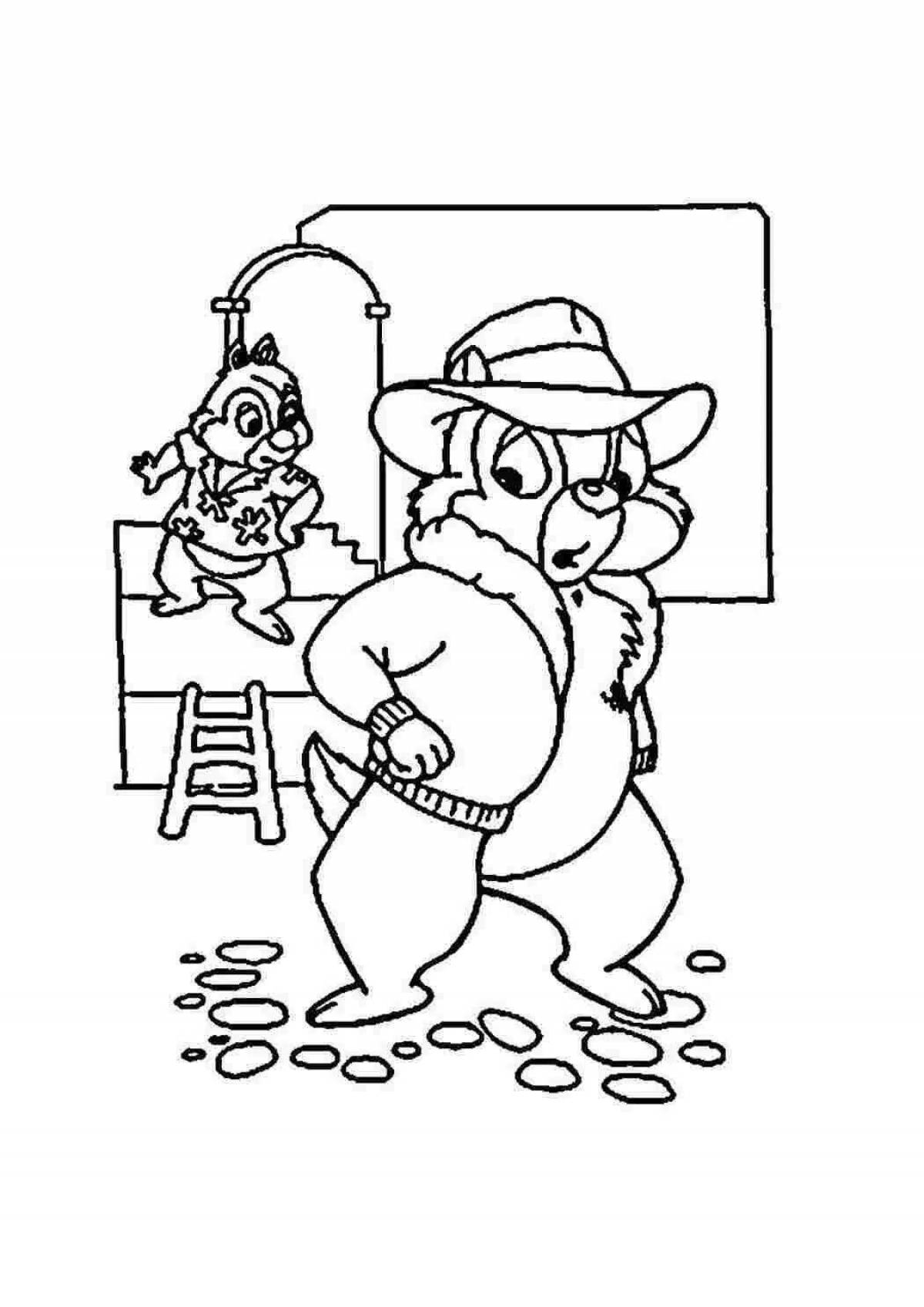Fun chip 'n dale rescue rangers coloring page