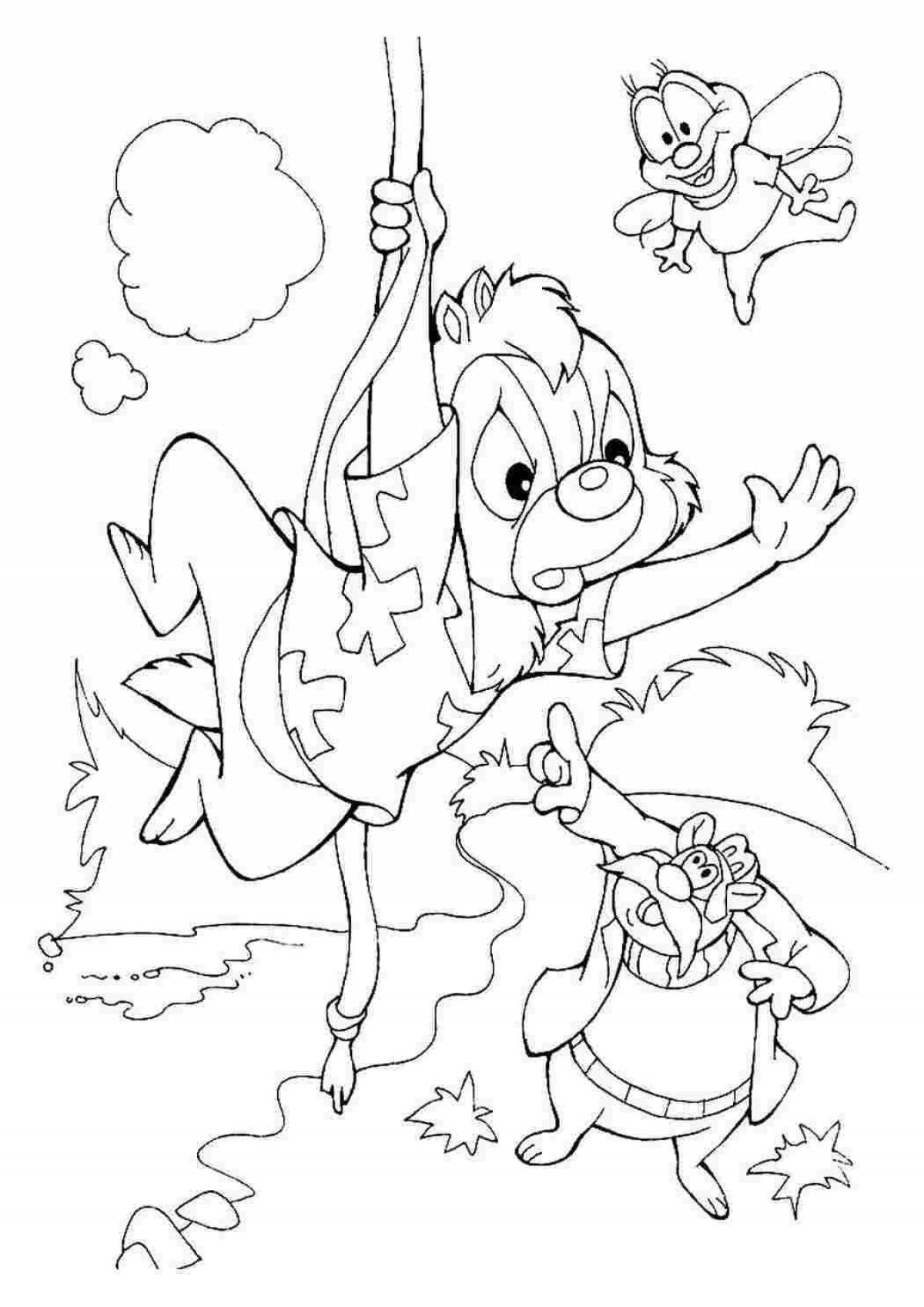 Chip and Dale Charming Rangers Rescue Rangers coloring page