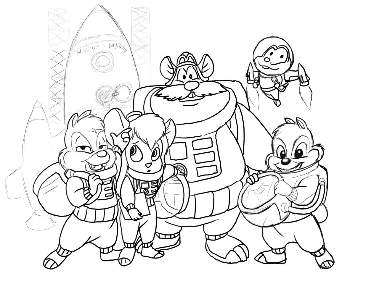 Chip and Dale Rescue coloring book