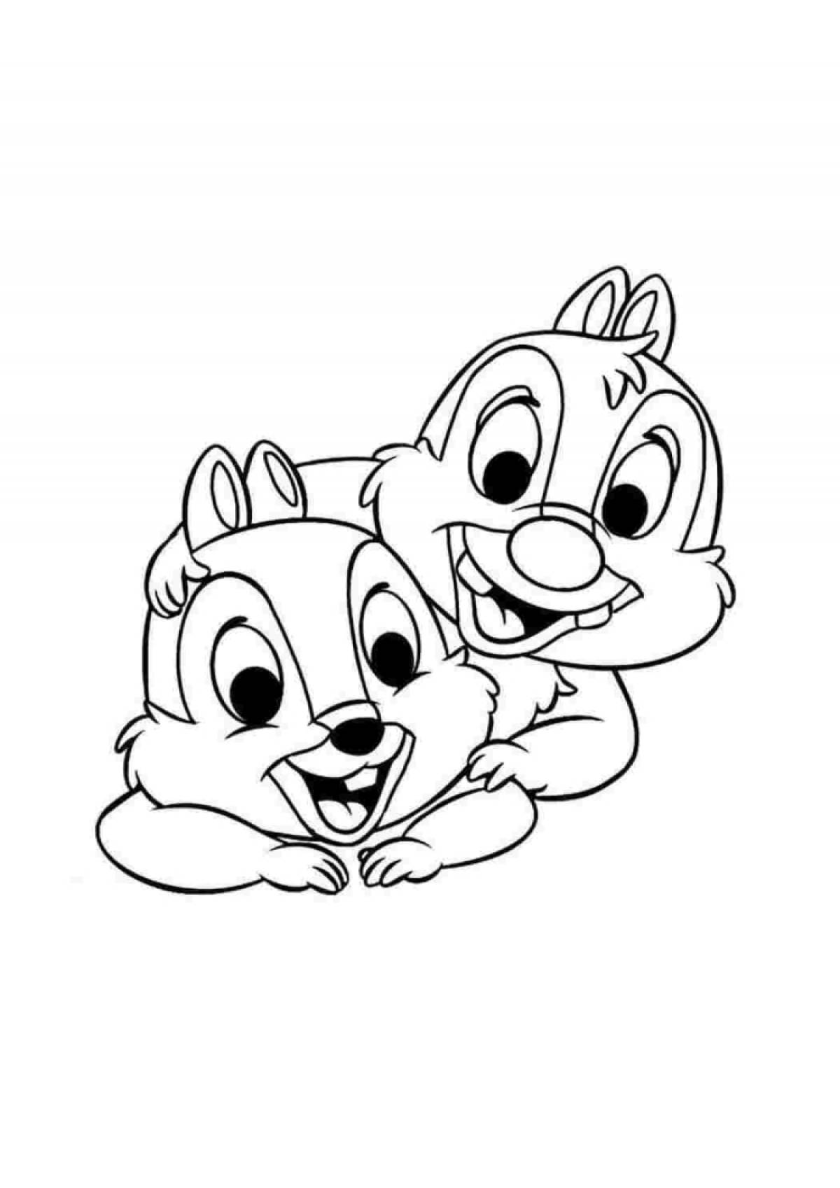 Chip and Dale Rescue Rangers dynamic coloring book