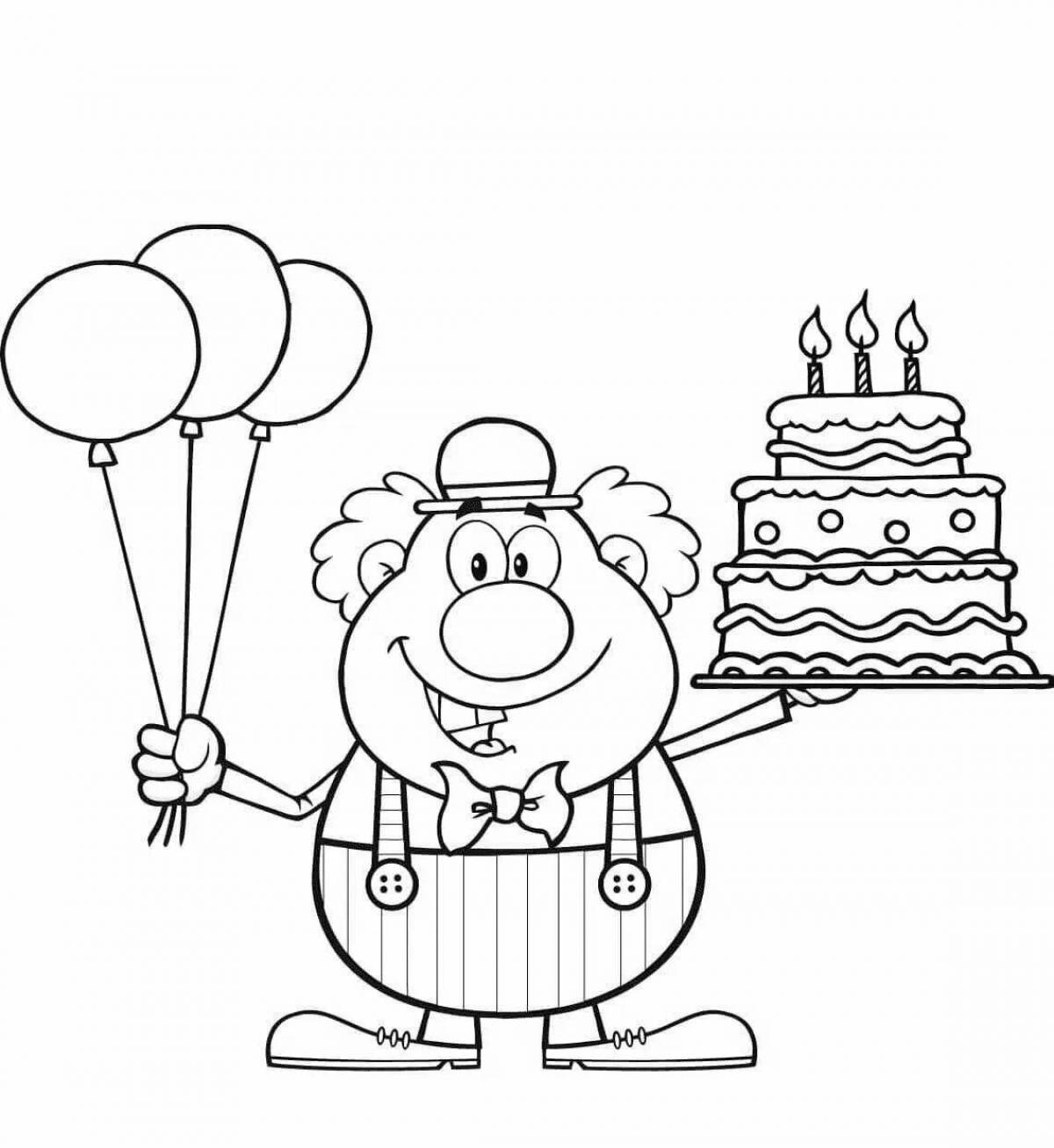 Grandpa's birthday coloring page from granddaughter