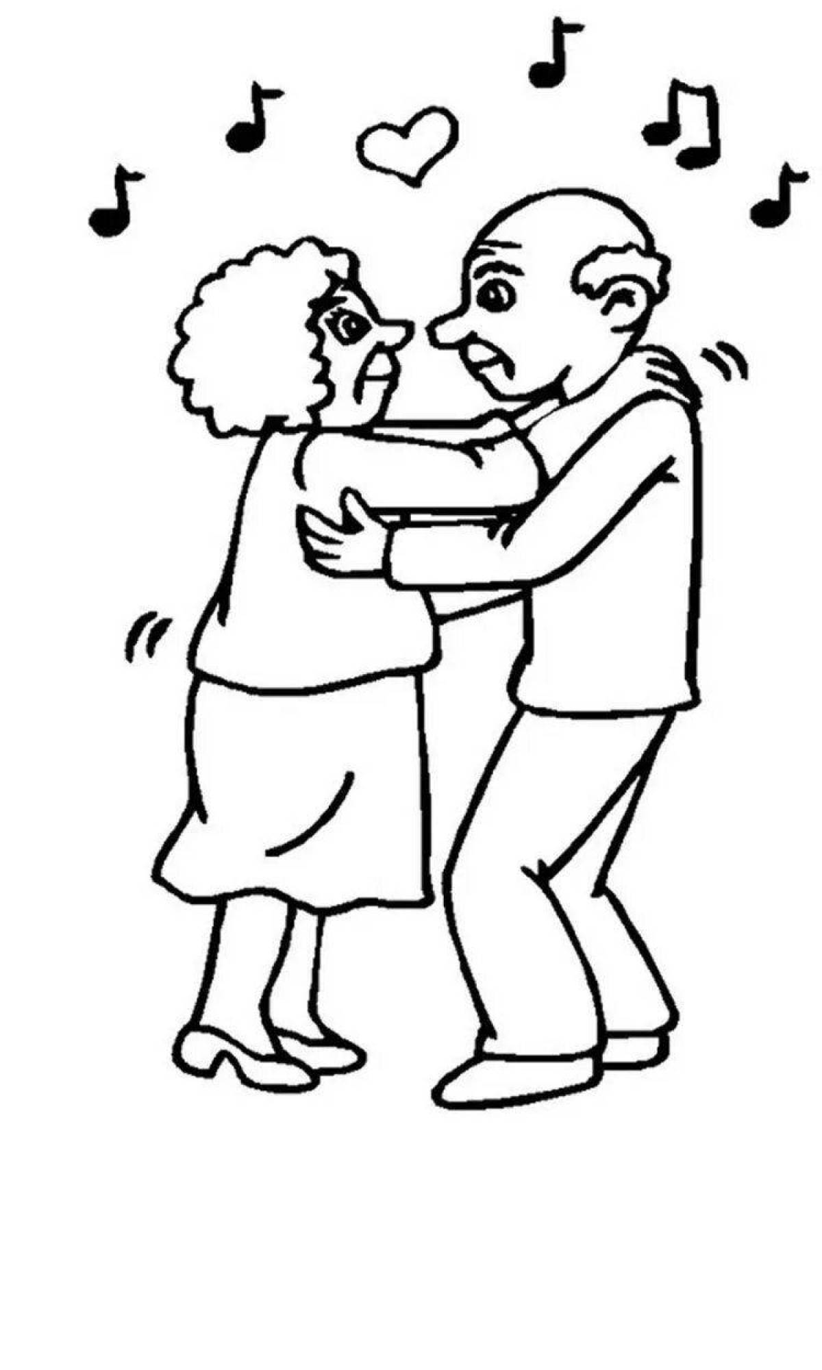 Great grandfather birthday coloring book from granddaughter