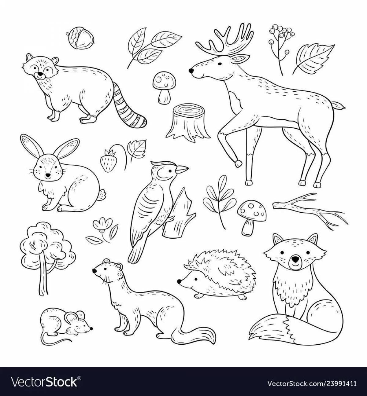 Fabulous wild animal coloring page