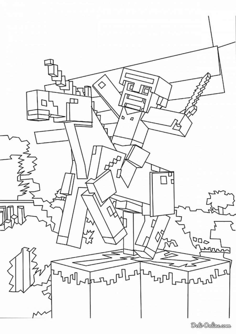 Рисунки майнкрафт для печати на принтере