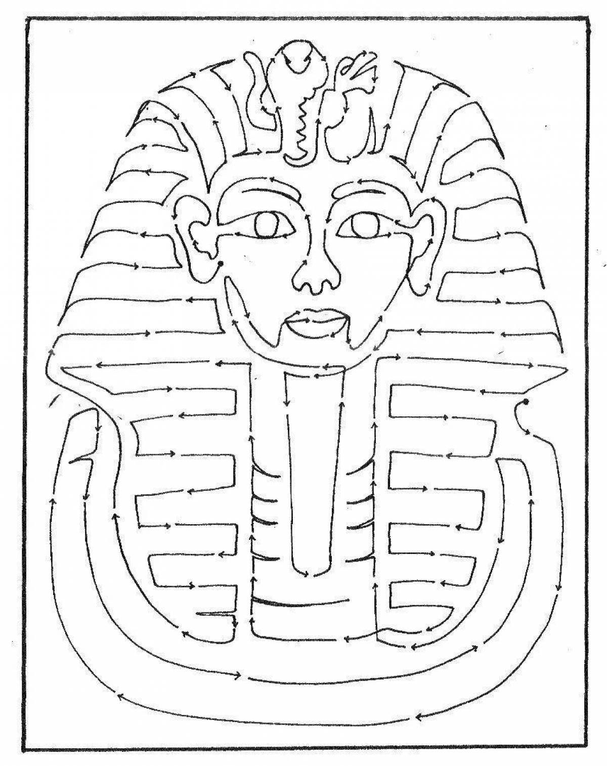 Маска фараона рисунок 5 класс изо тутанхамон