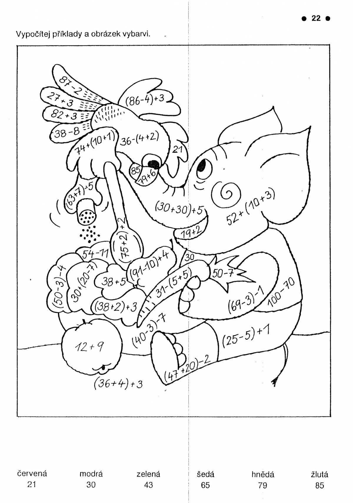 Color-based addition and subtraction within 100