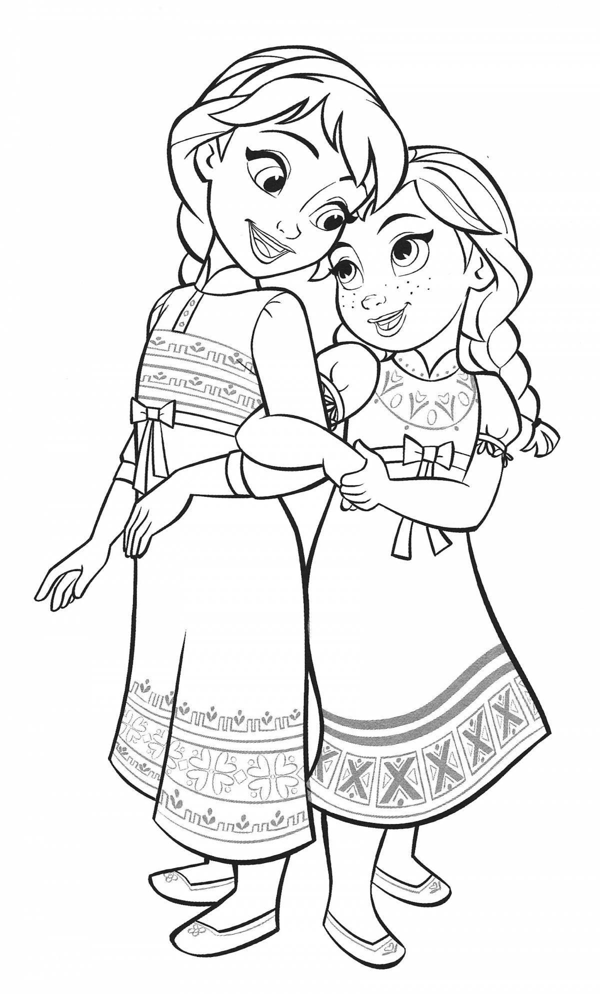 Exquisite elsa and anna frozen 2 coloring book