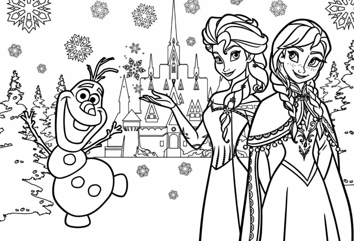 Colouring elsa and anna frozen 2