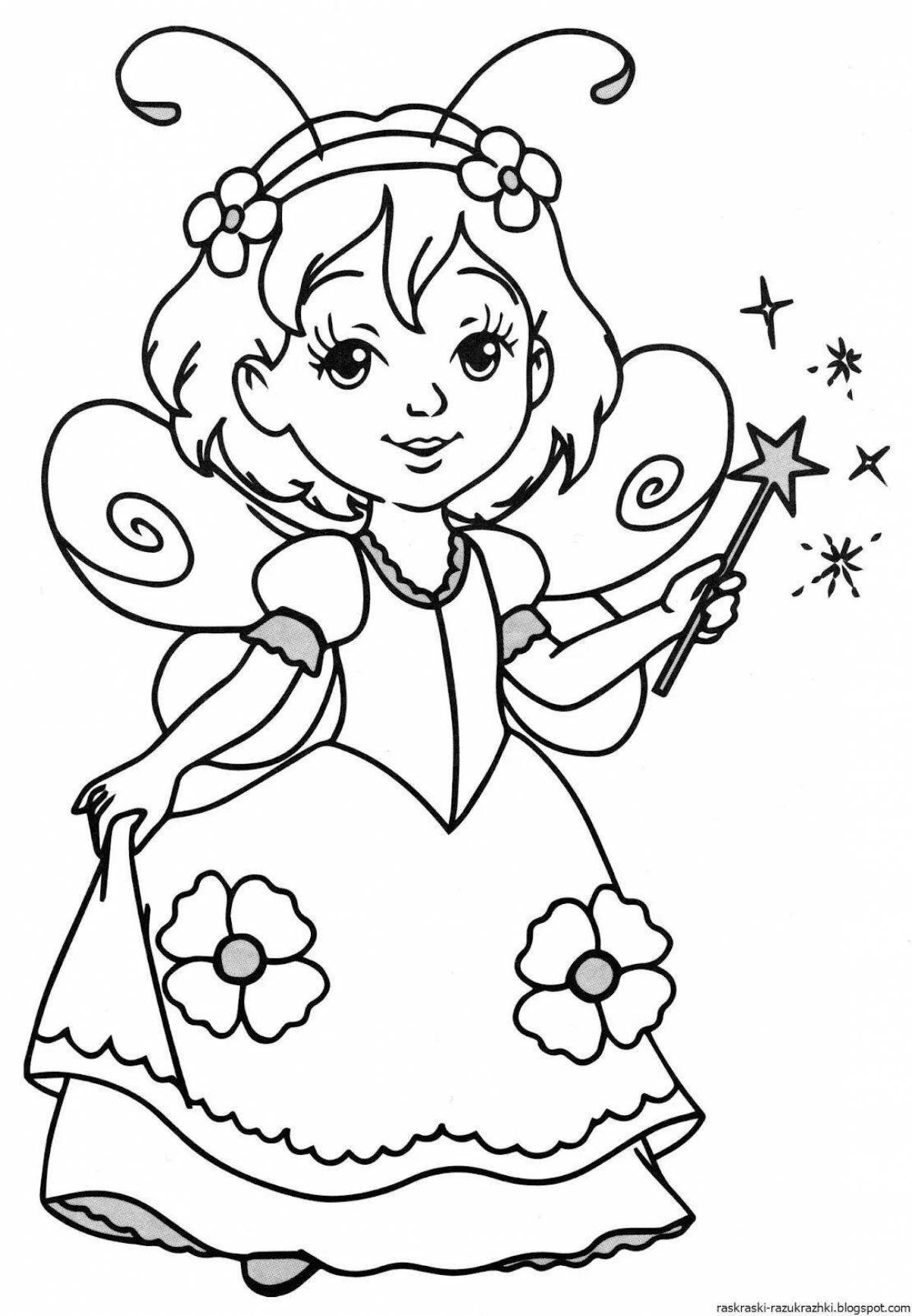Princess coloring book for girls 3-4 years old