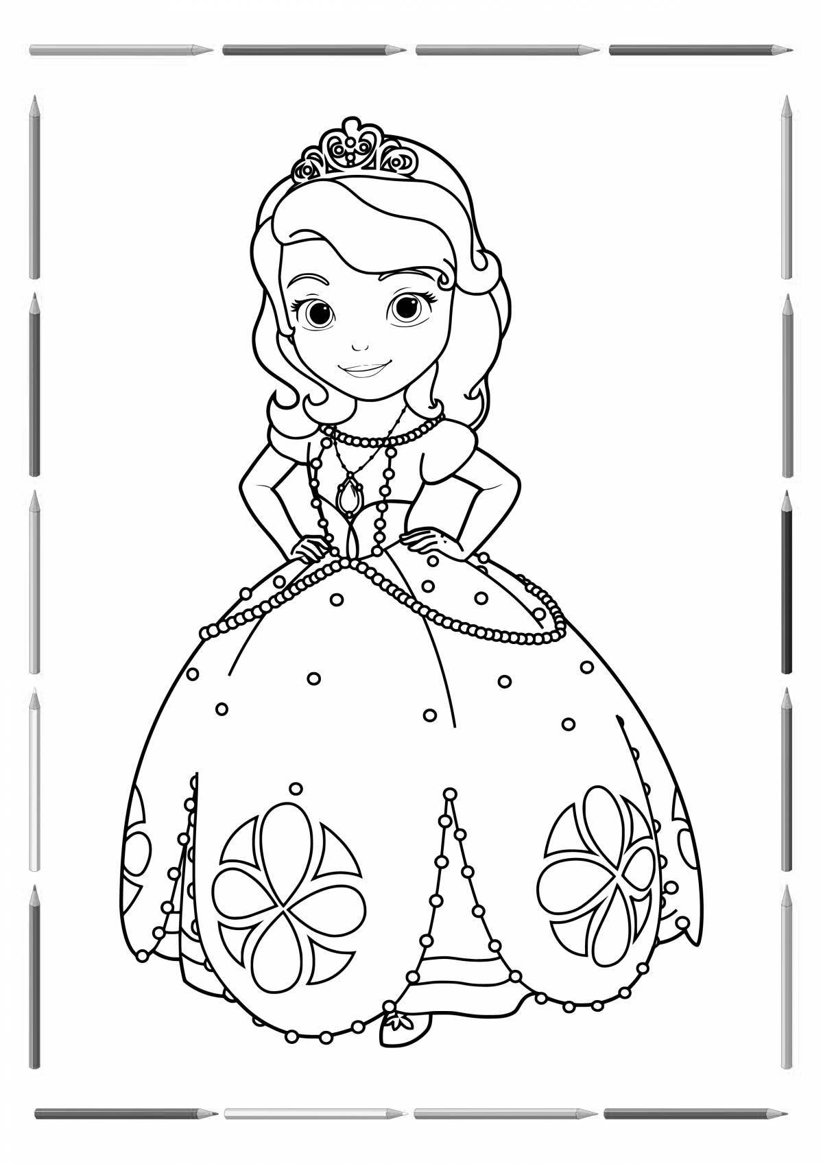 A wonderful coloring book for girls princesses 3-4 years old