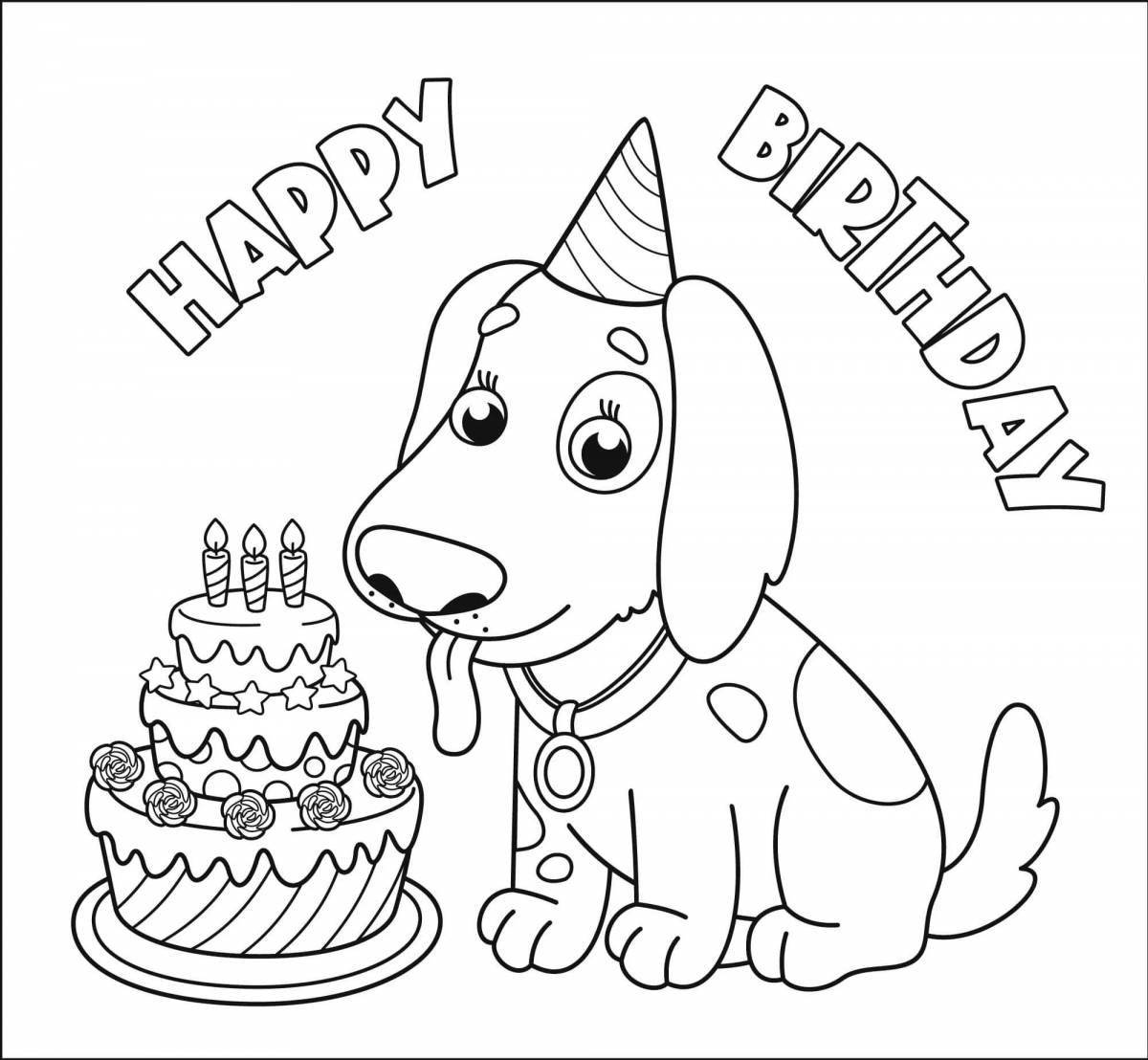 Fancy 10th birthday coloring book