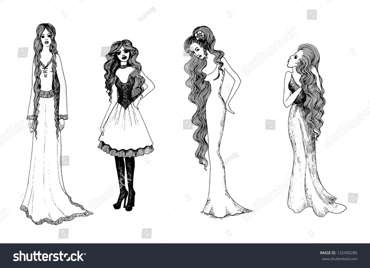 Girl in full length dress #1