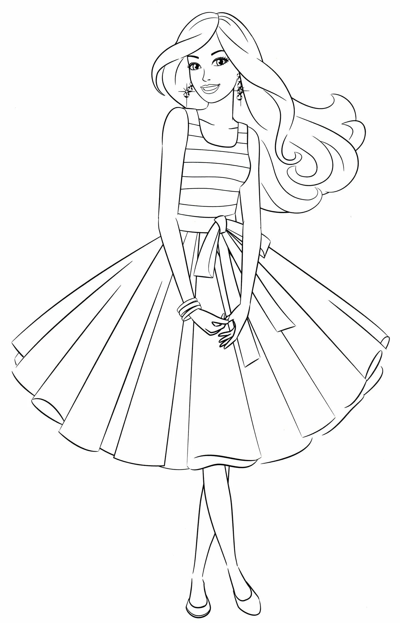 Girl in full length dress #4