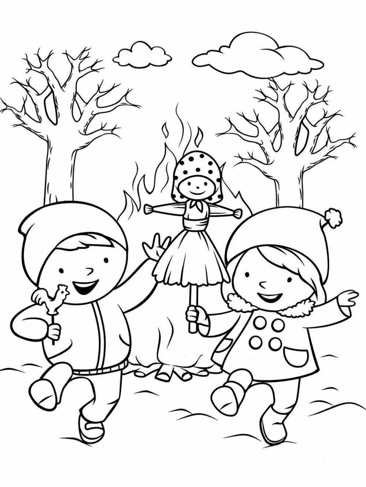 Colorful carnival coloring book