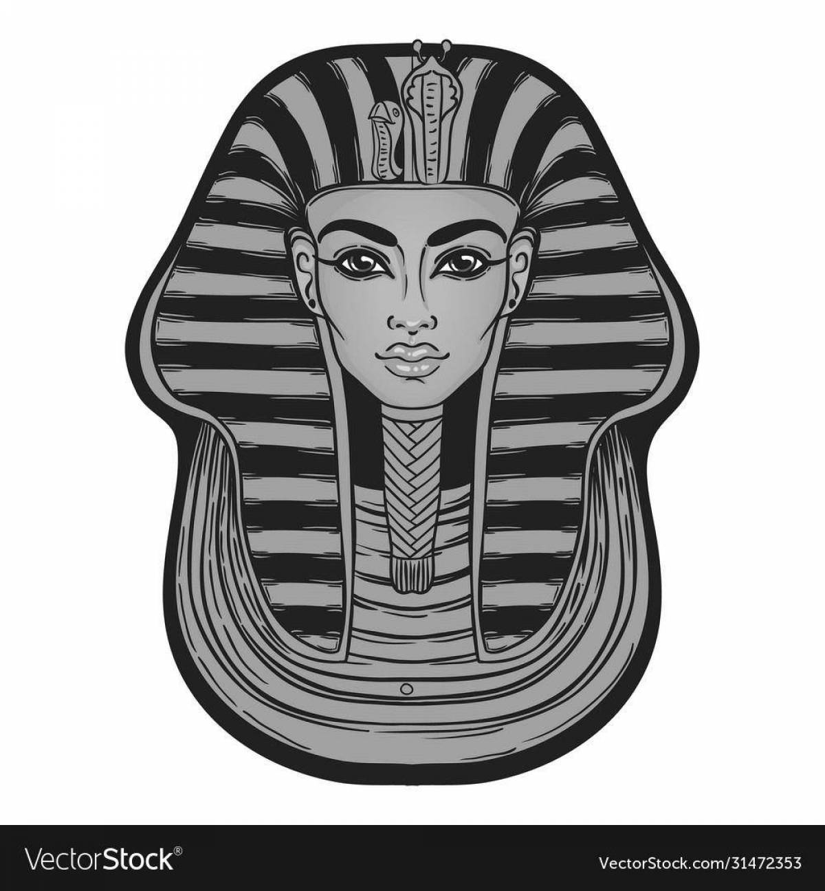 Маска фараона тутанхамона изо 5 класс #4