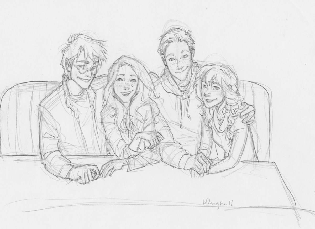 Harry potter harry ron and hermione wild coloring