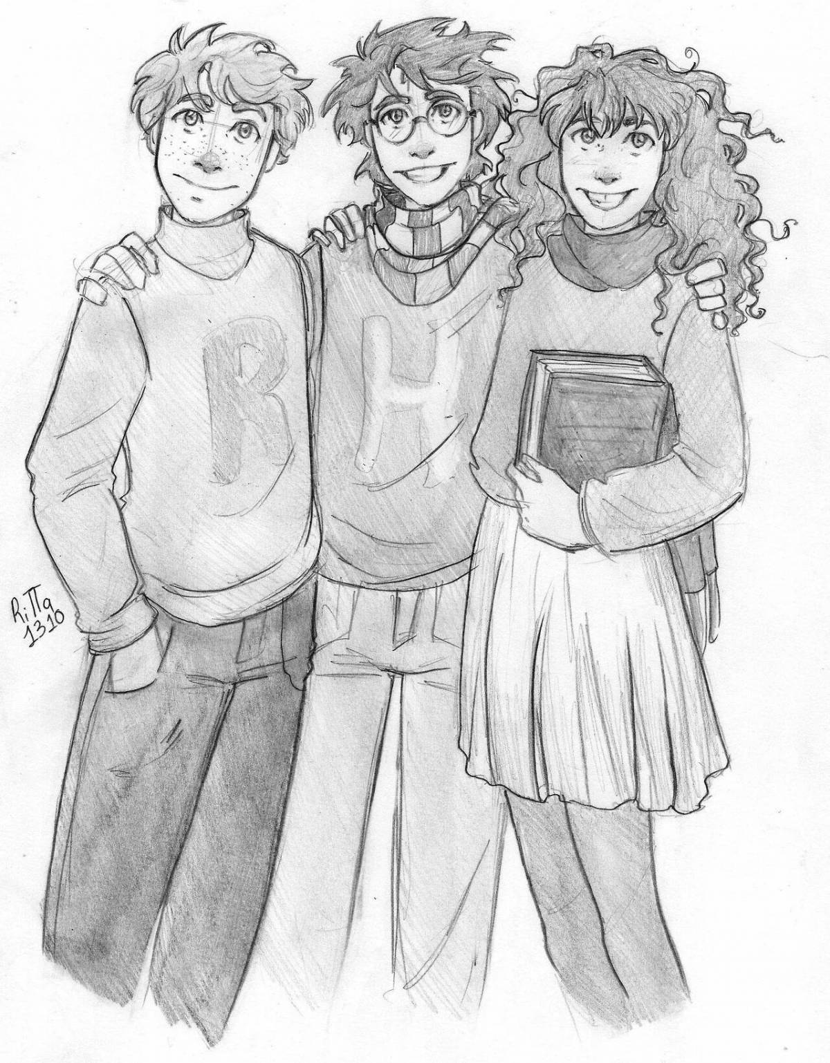 Harry potter harry ron and hermione #1