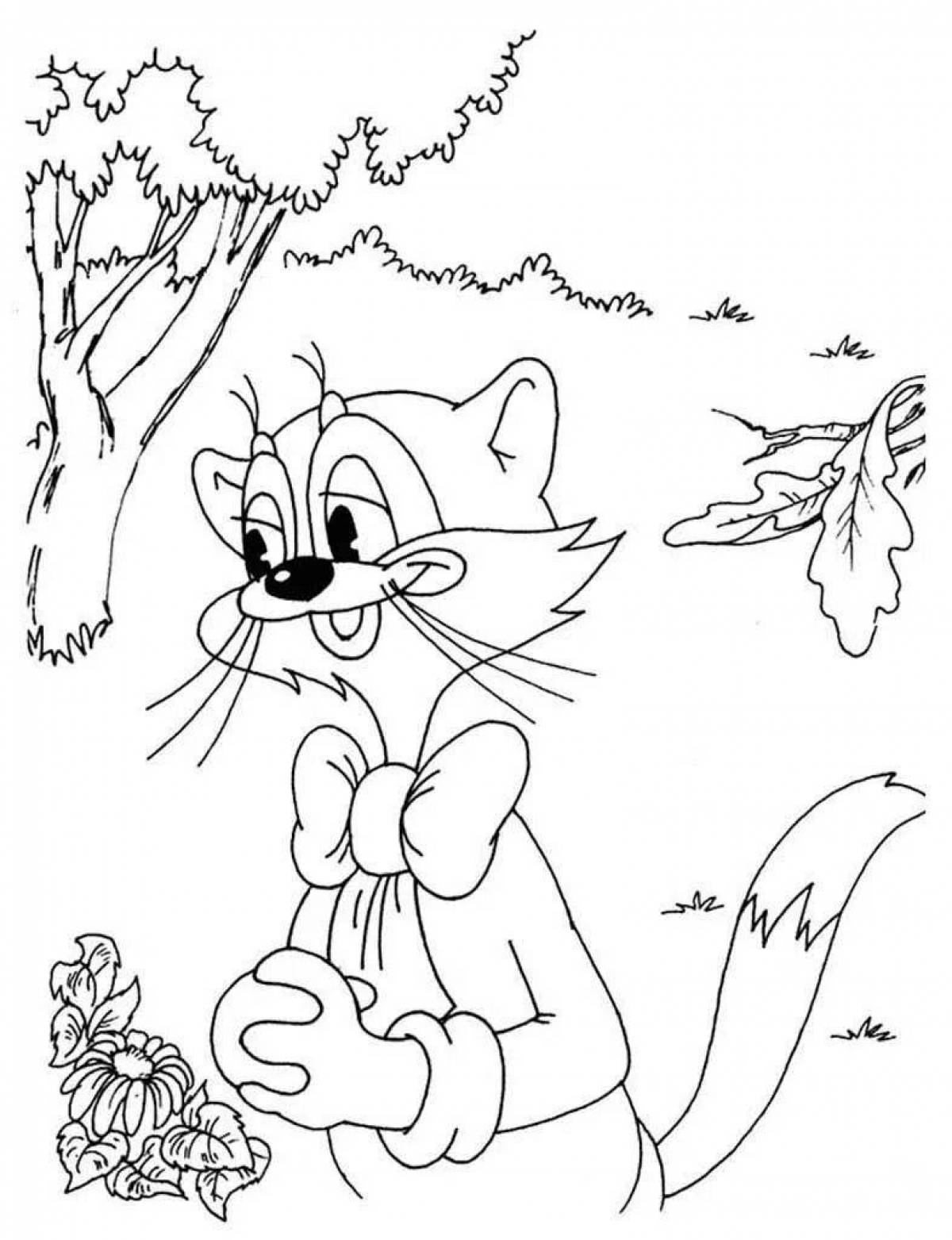 Coloring page gorgeous cat leopold