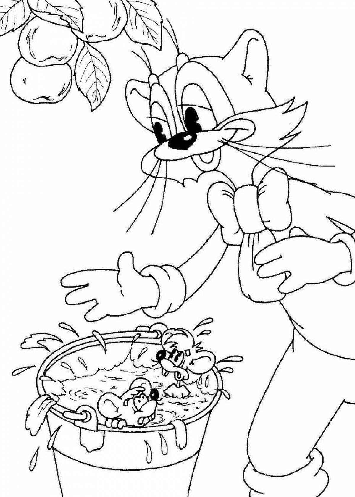 Coloring page amazing cat leopold