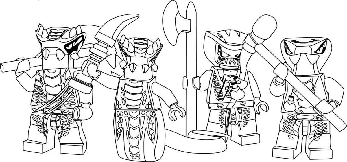 Colorful lego ninjago coloring page