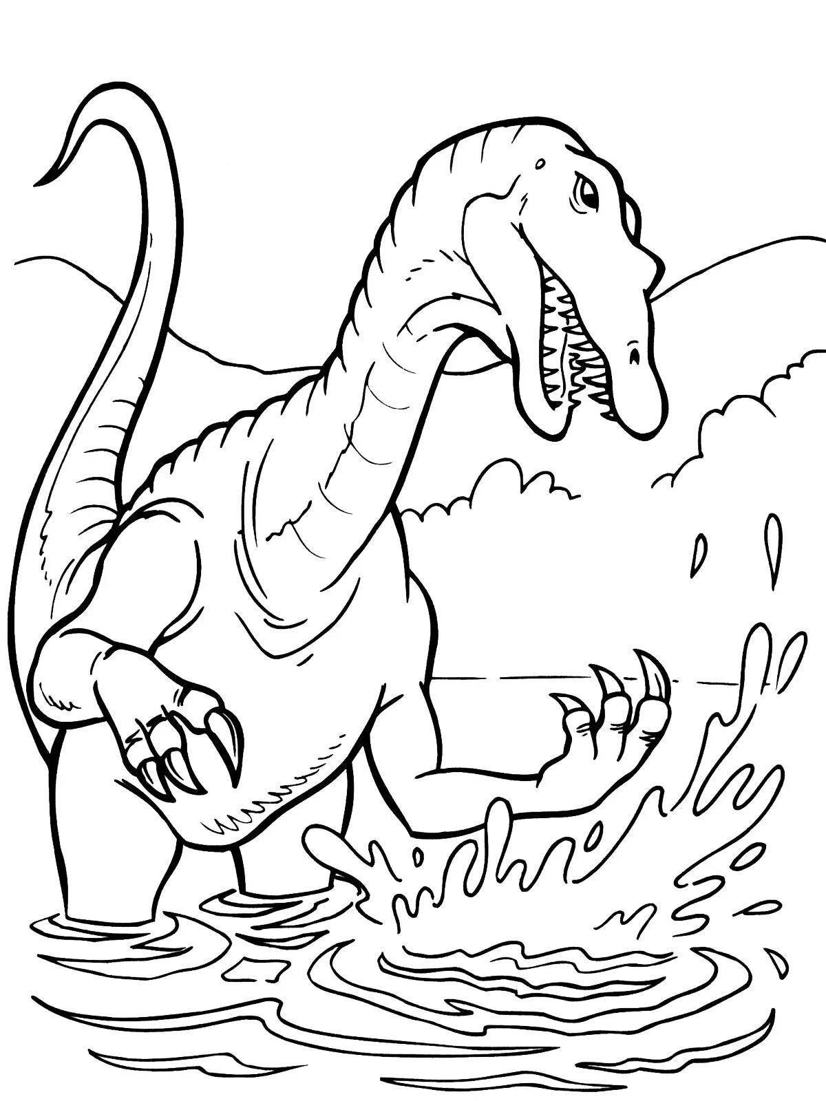Outstanding dinosaurs coloring pages for boys 5-7 years old