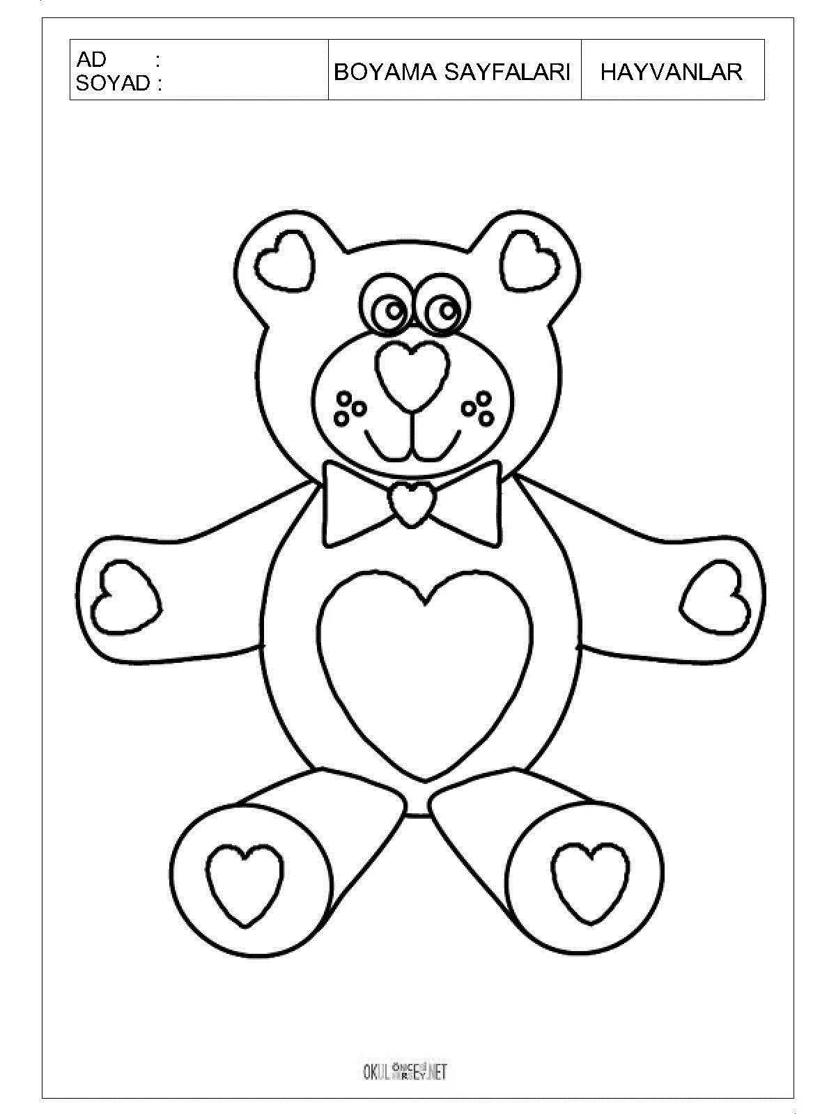 Delightful teddy bear valera coloring
