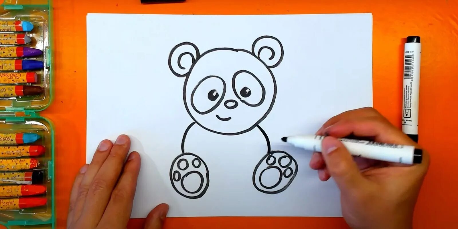 Coloring book stylish bear cub Valera