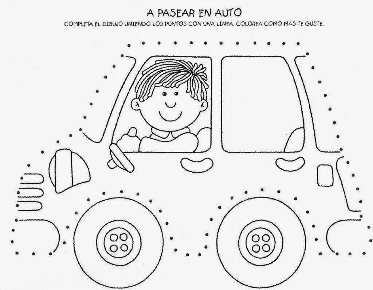 Stimulating coloring book for children with disabilities