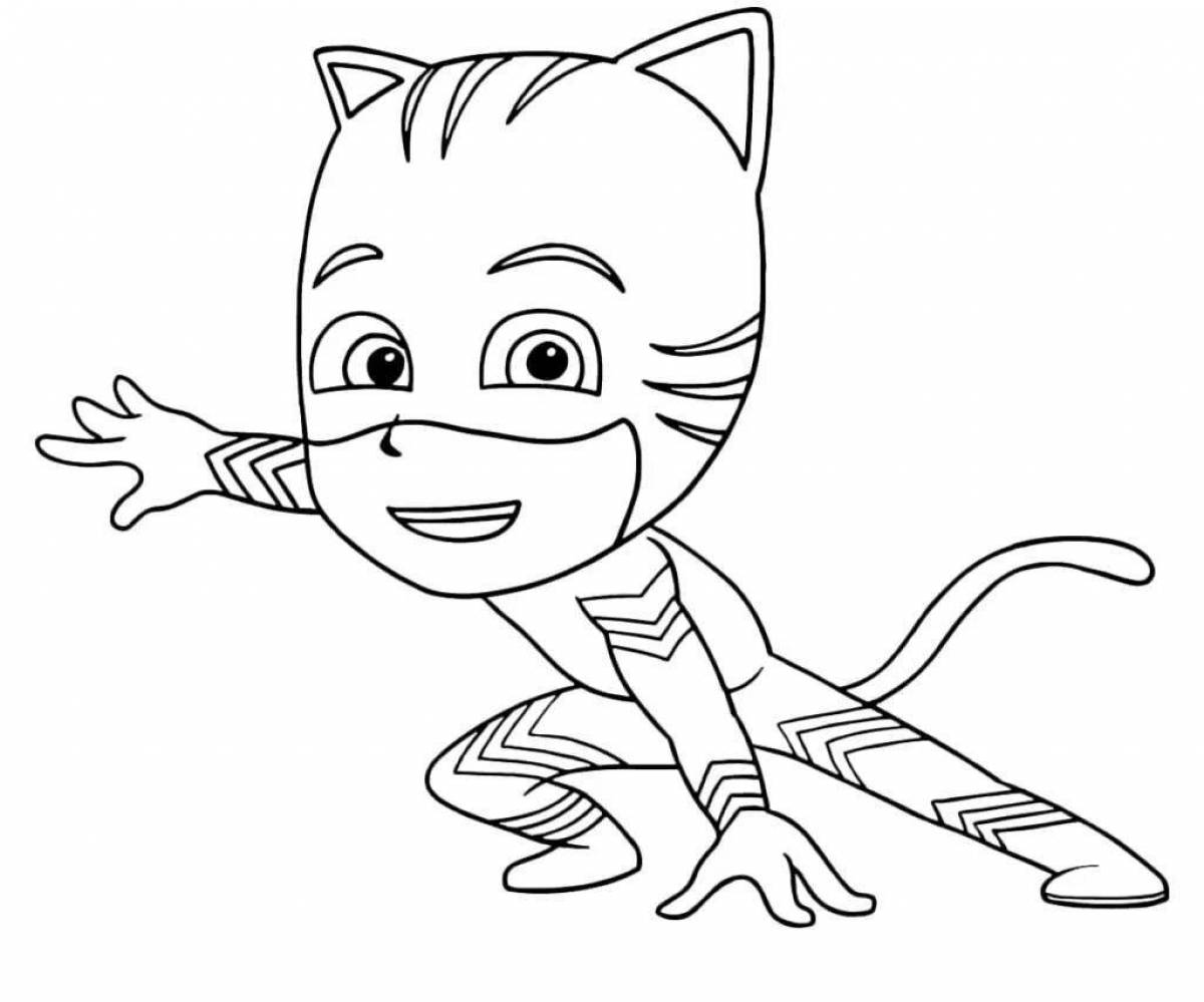 Coloring page glorious masked heroes