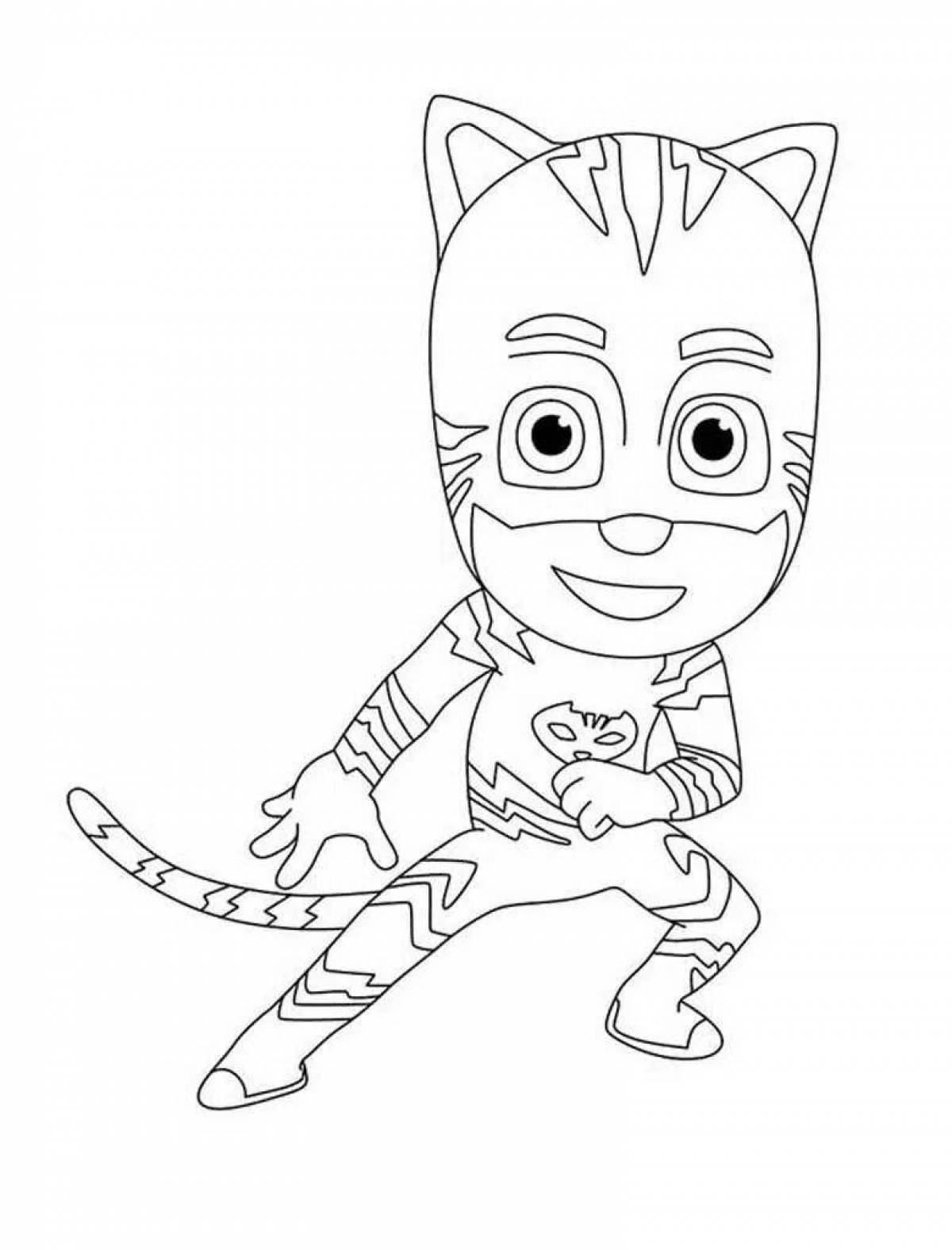 Great masked heroes coloring page