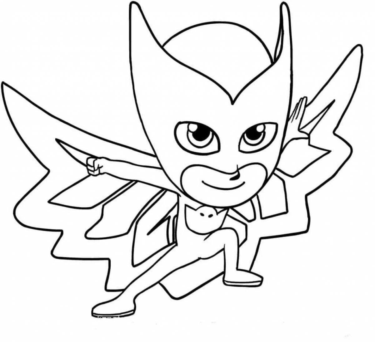 Coloring book perfect masked heroes