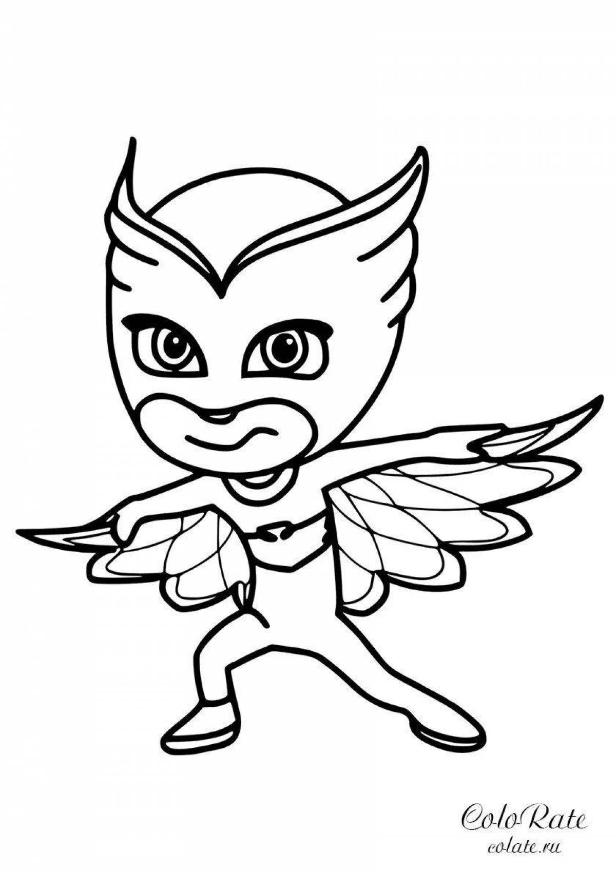 Coloring page incredible masked heroes