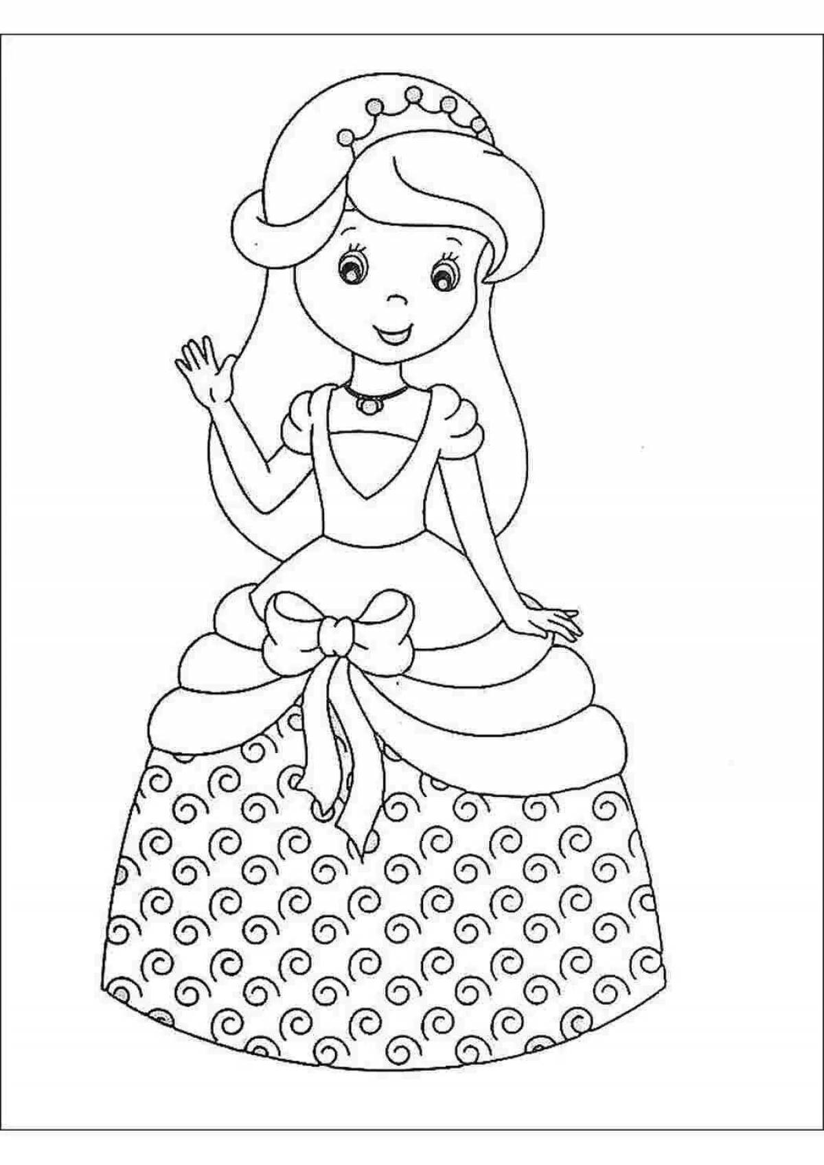 Fun coloring doll for 5-6 year olds