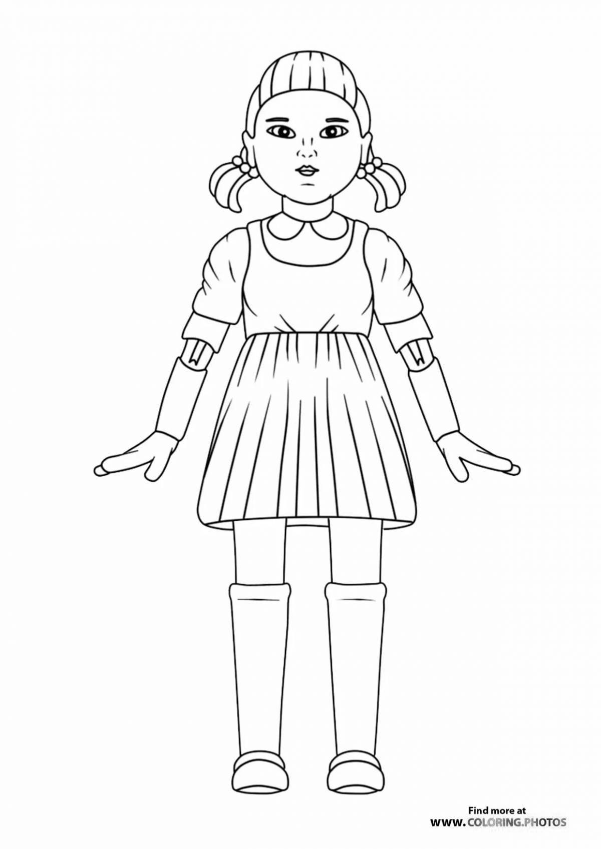 Сказочная кукла-раскраска для детей 5-6 лет