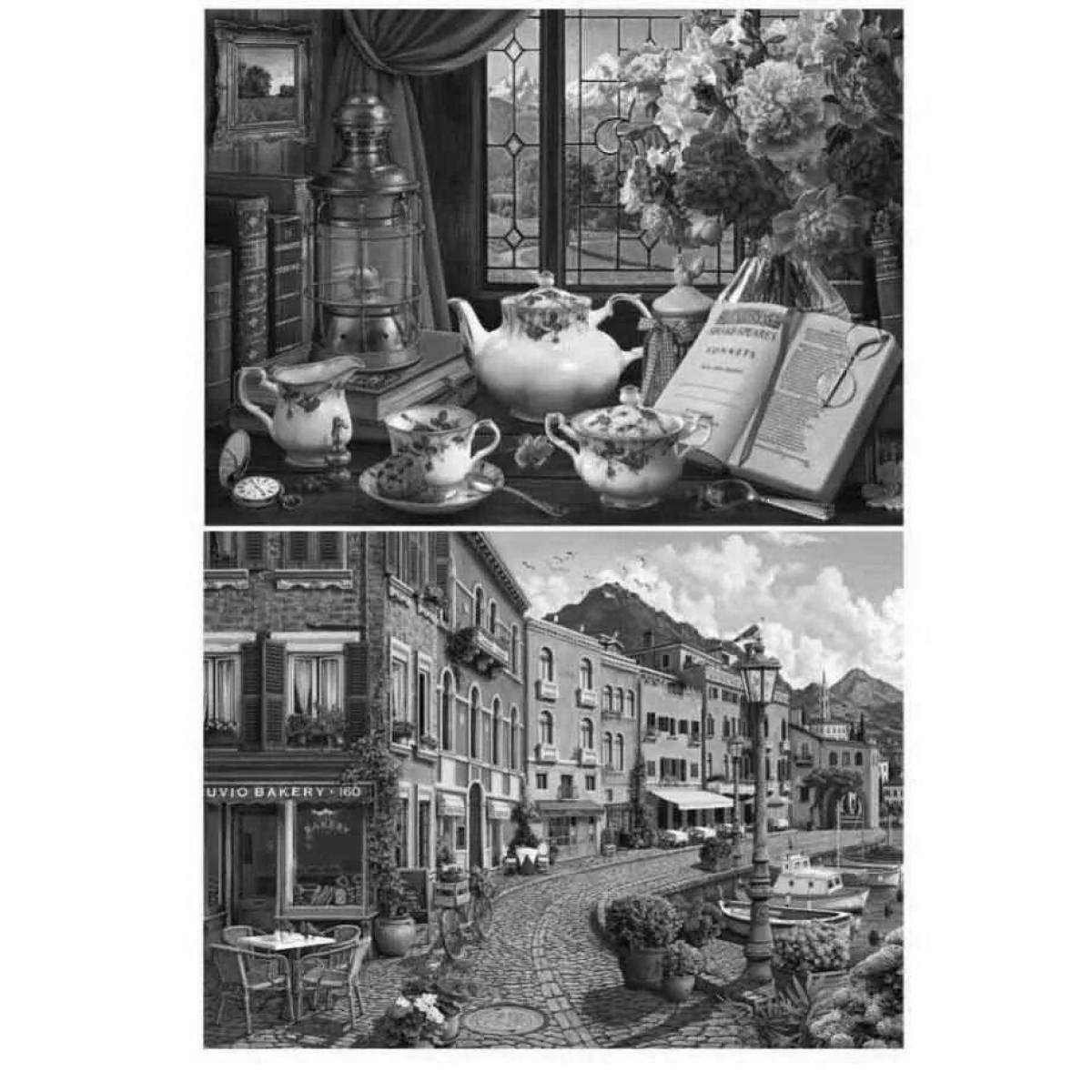 Photo Fascinating diamond mosaic coloring page