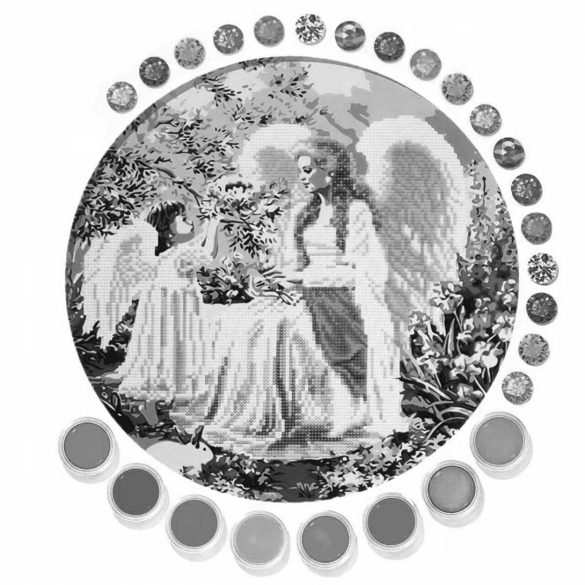 Photo Awesome Diamond Mosaic Coloring Page