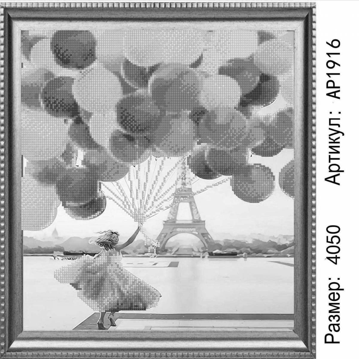 Photo Exquisite diamond mosaic coloring page