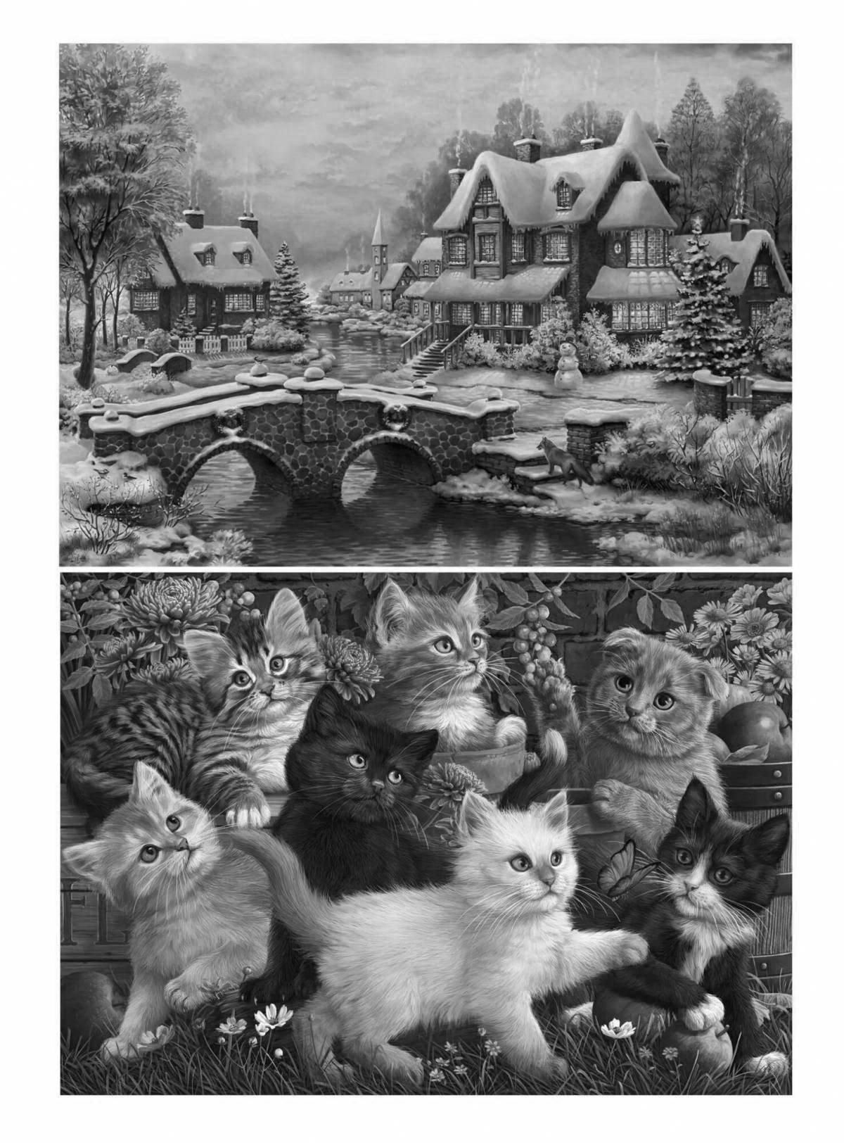 Photo Fascinating diamond mosaic coloring page