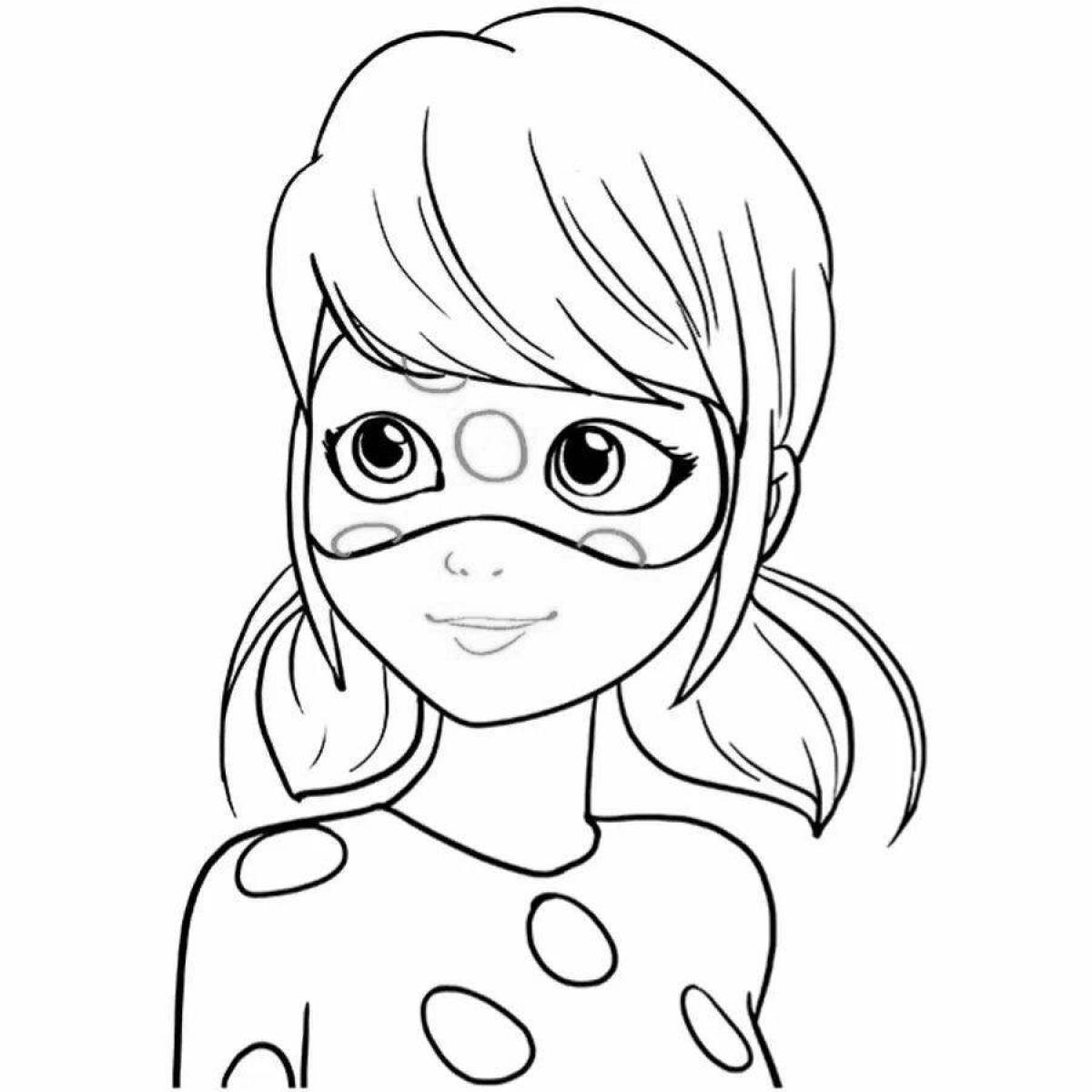 Lovely ladybug coloring page