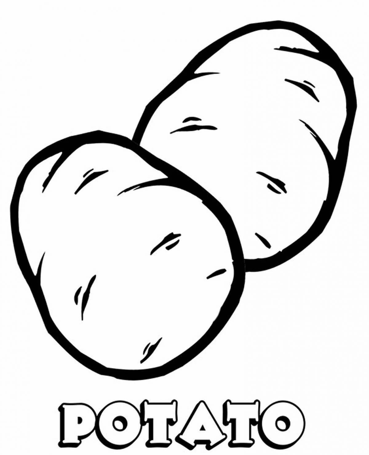 Creative potato coloring pages for kids