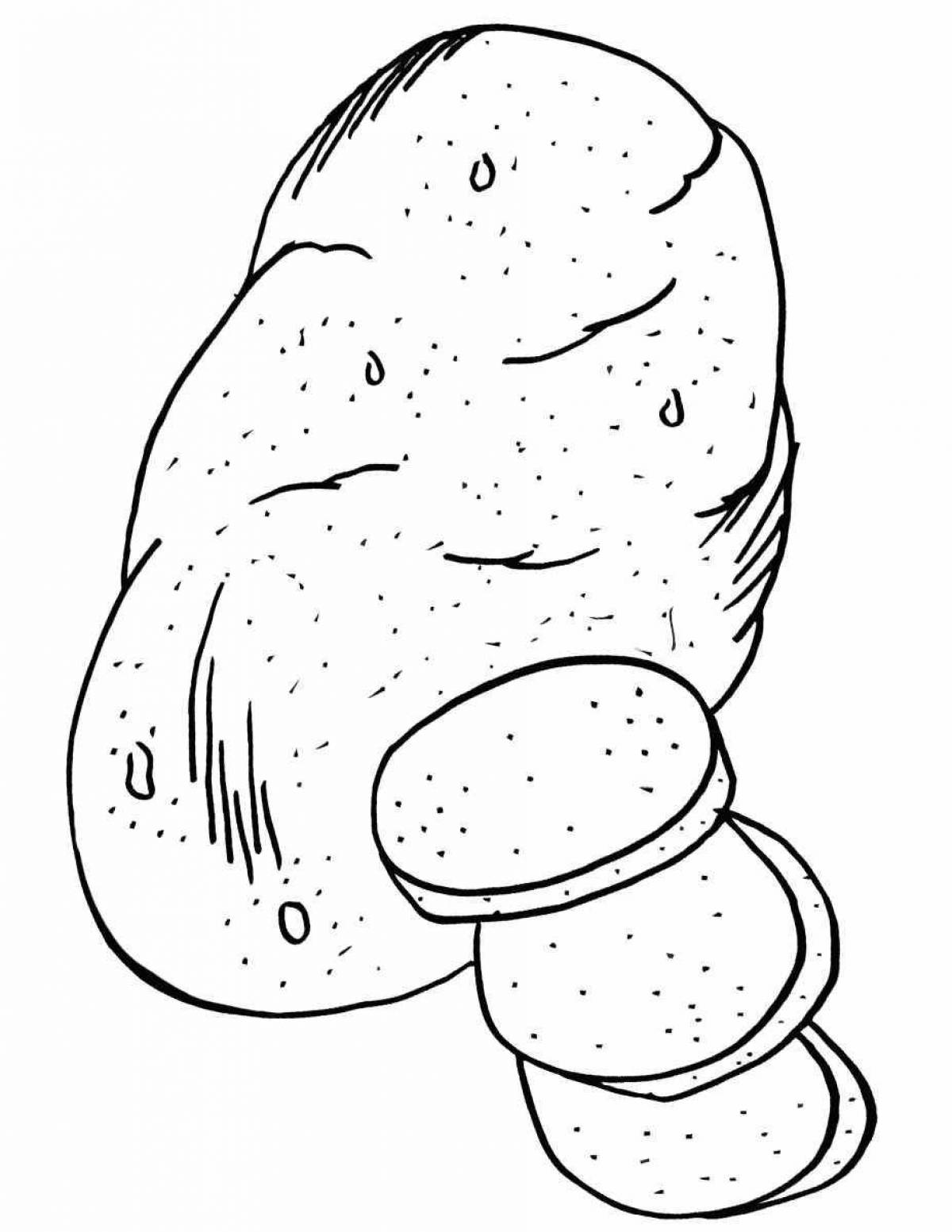 Amazing potato coloring pages for kids