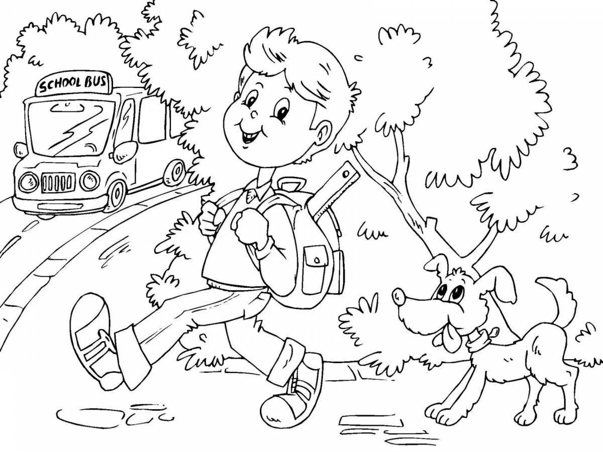 Attractive coloring let's coloring page