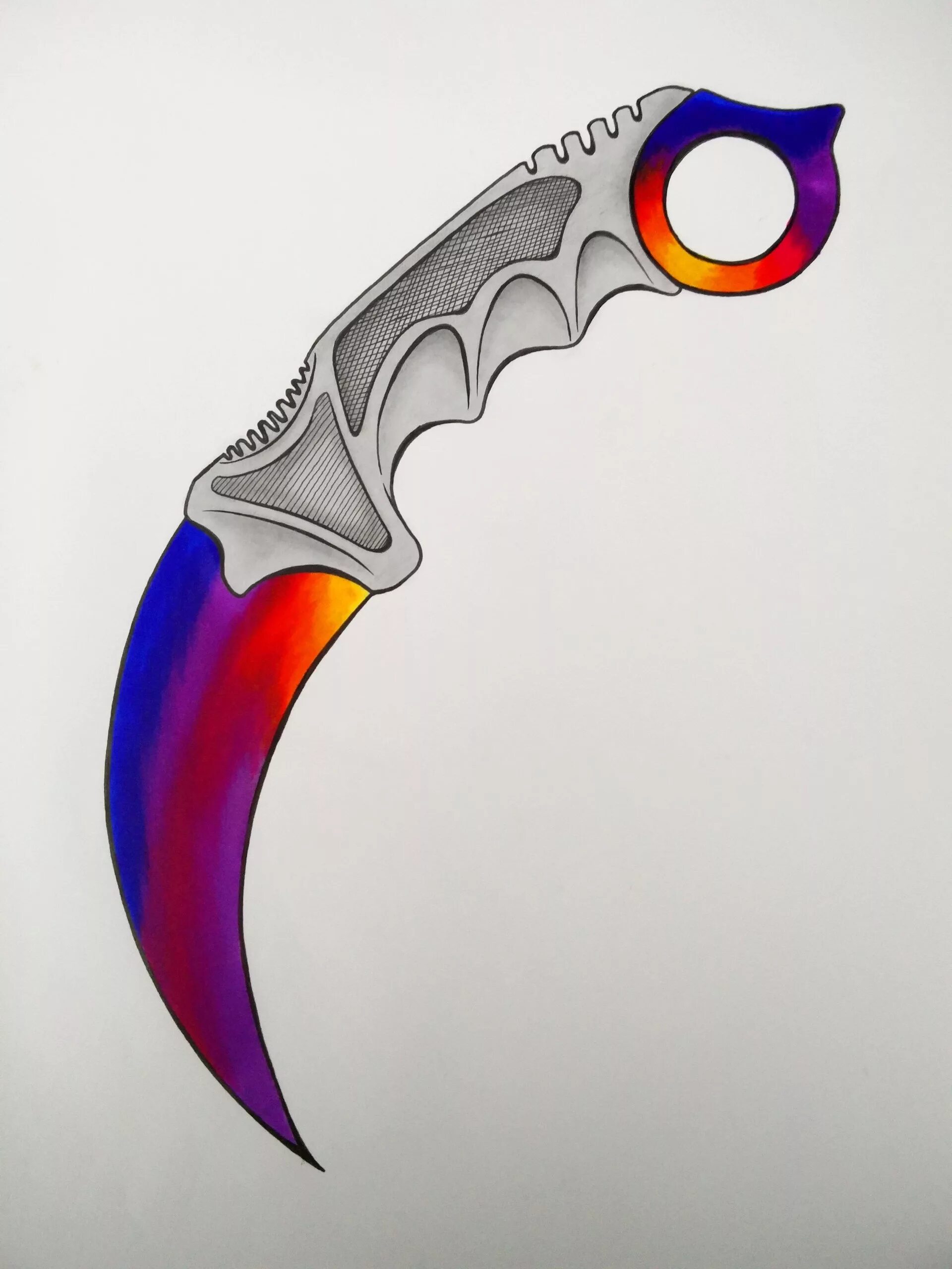 Coloring playful karambit