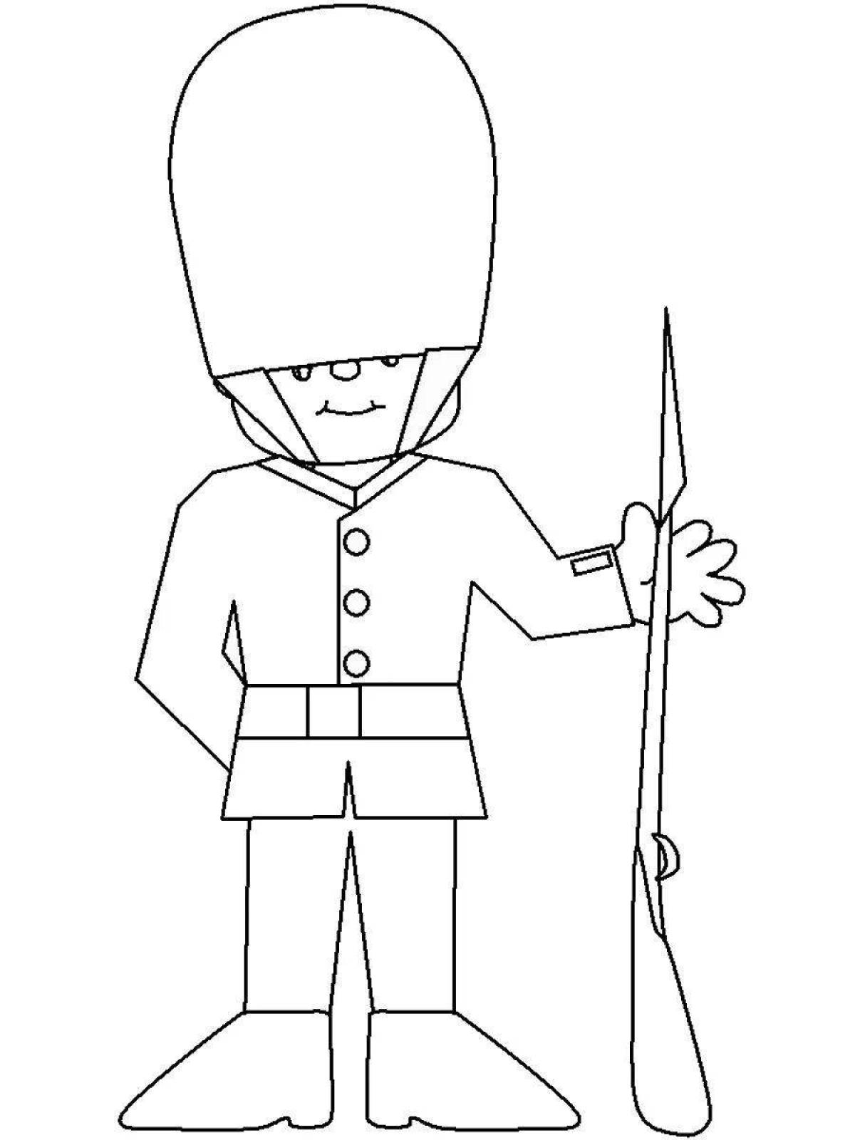 Fun toy soldier coloring book
