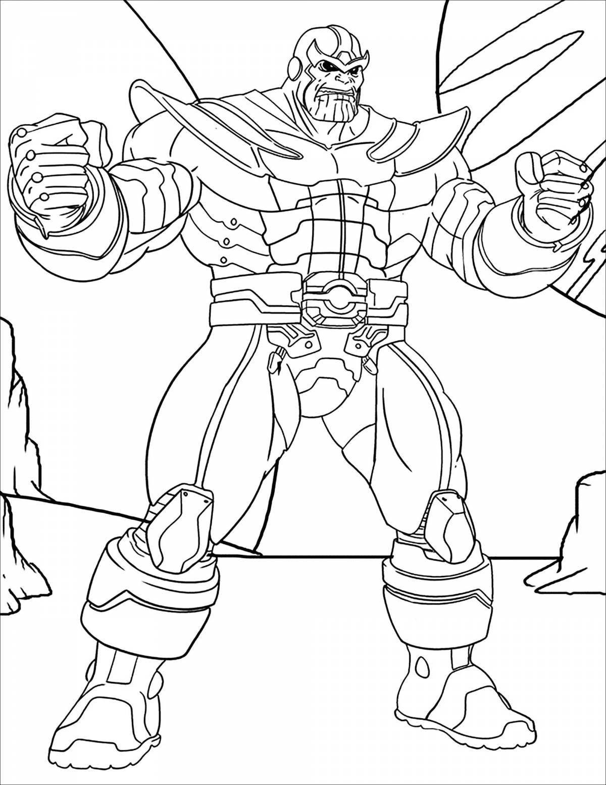 Bright thanos coloring page