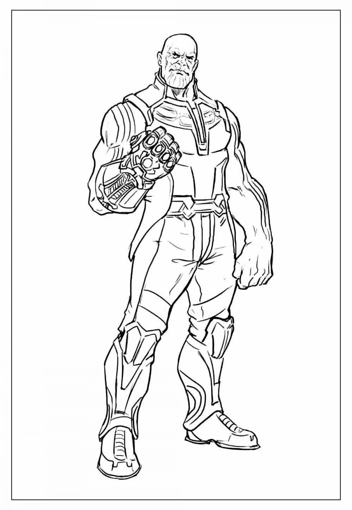 Dazzling thanos coloring page